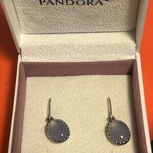 Genuine Pandora Forever My Friend Chalcedony earrings.